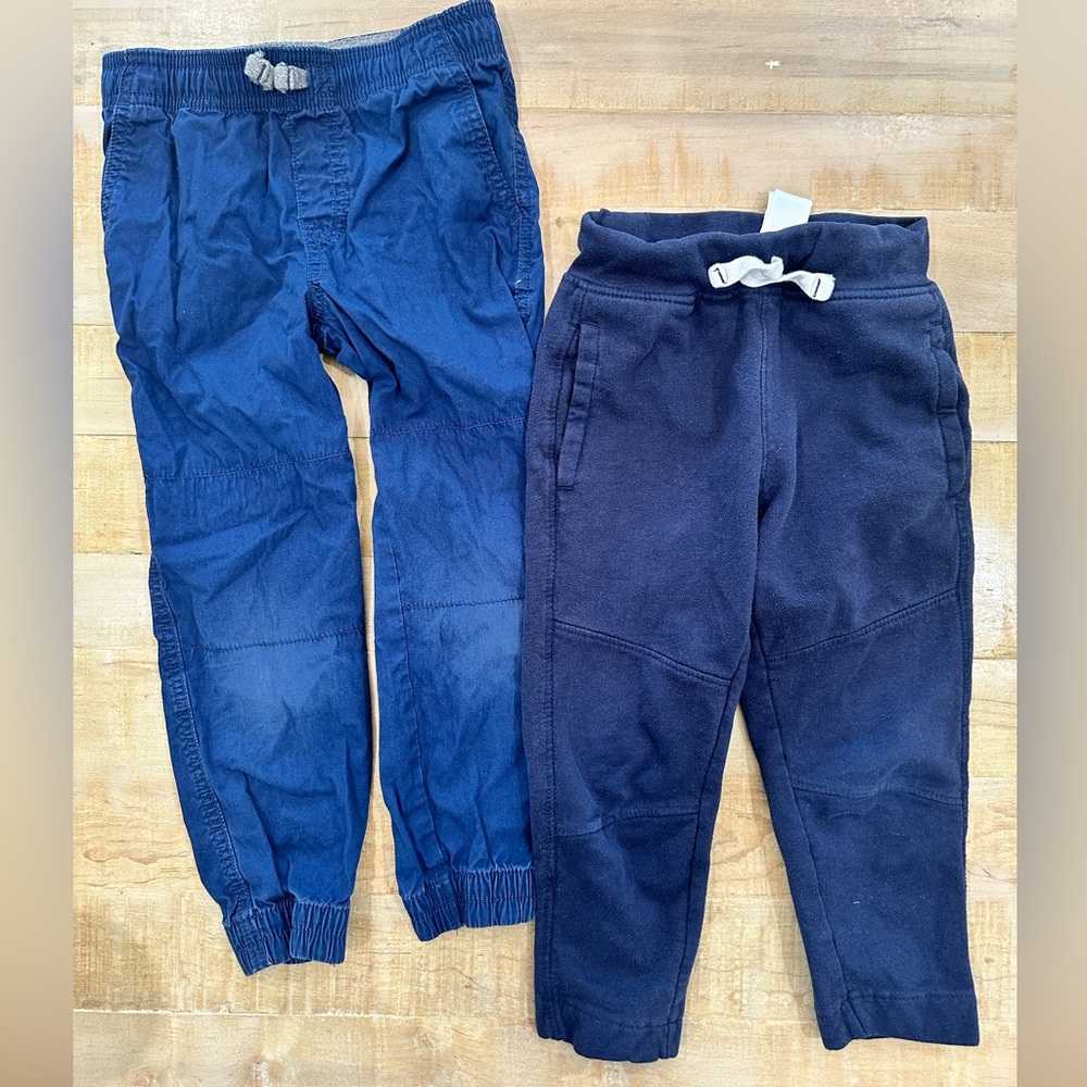2 pair carters boys toddler school navy blue uniform pull on jogger pants